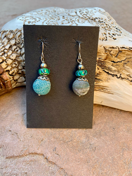 Druzy agate earrings