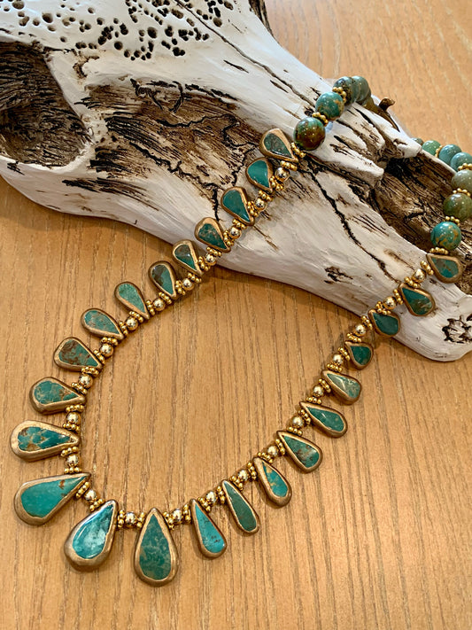 Green turquoise necklace