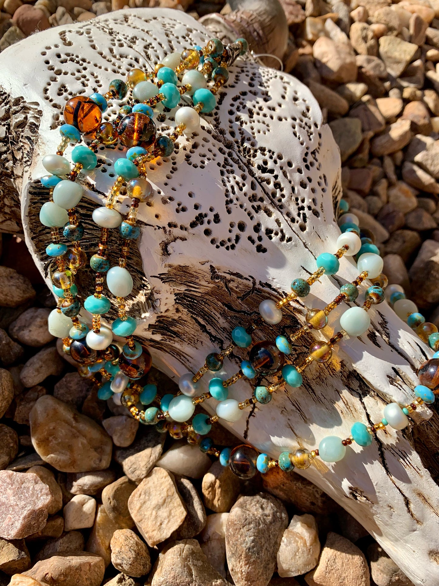 Czech glass with pearls