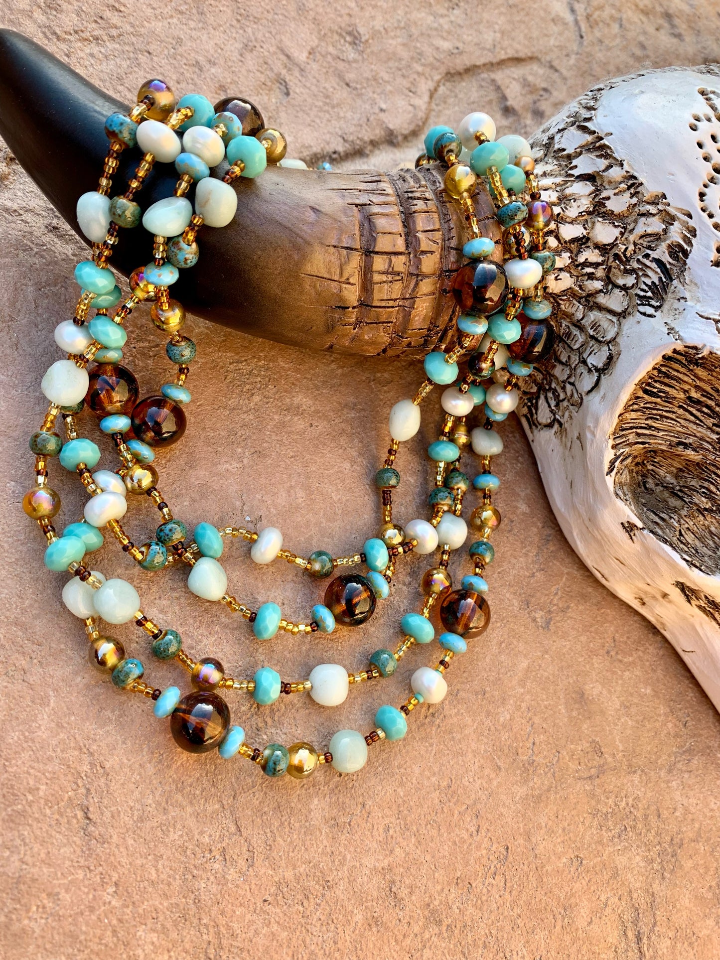 Czech glass with pearls