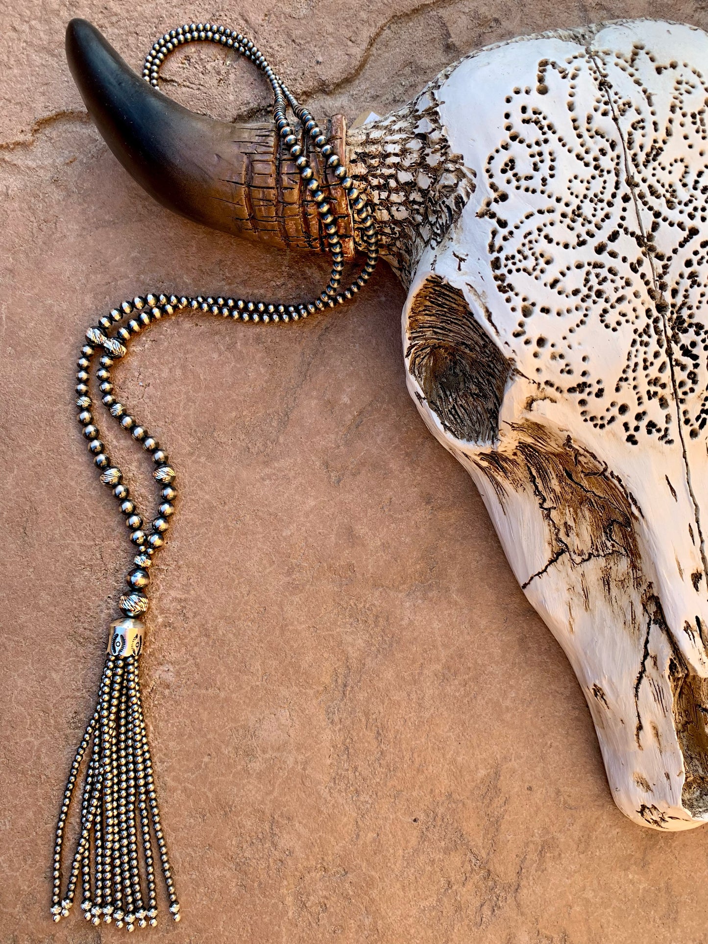Navajo Pearl Tassel Necklace
