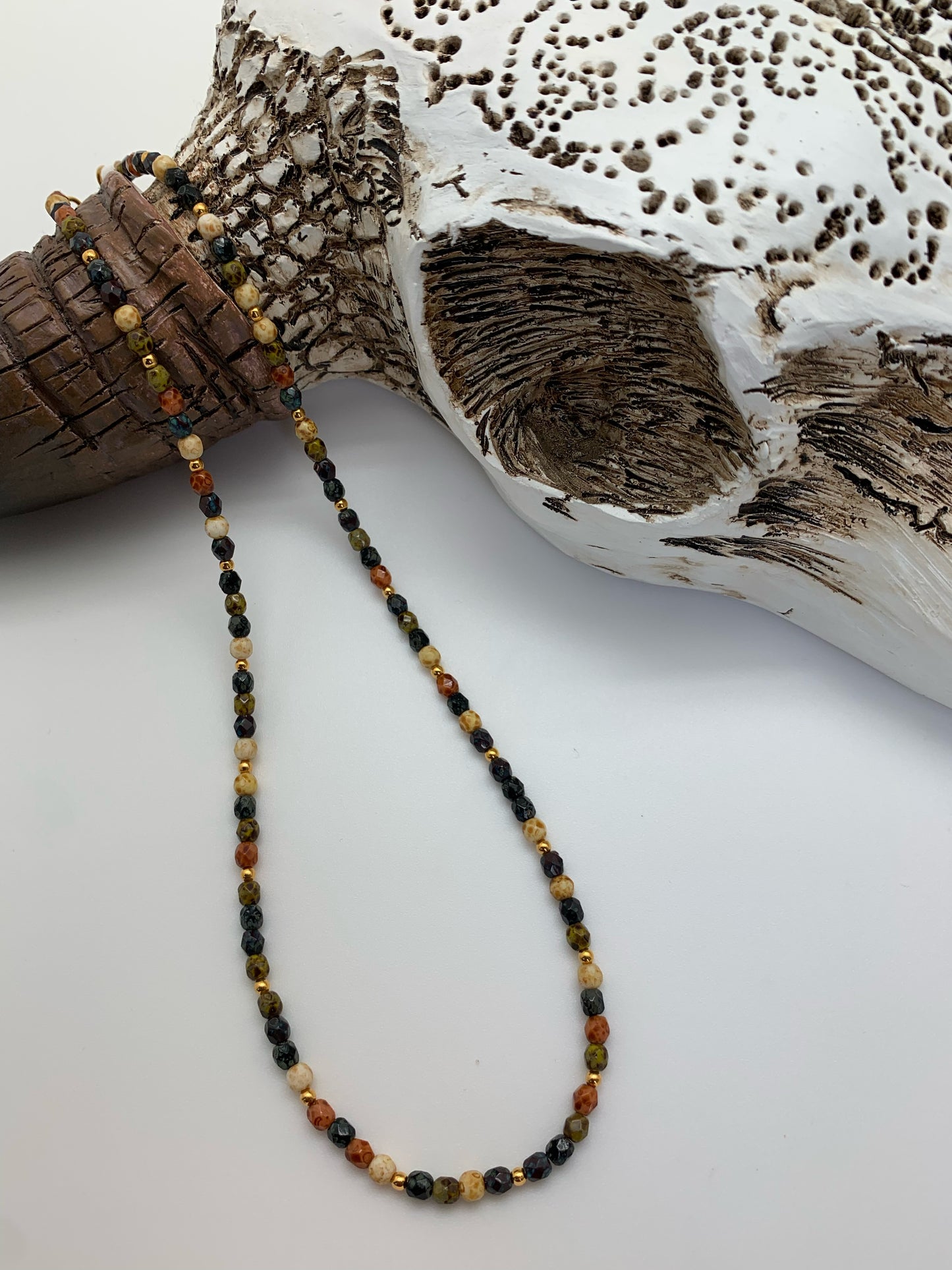Multi colored czech glass beads