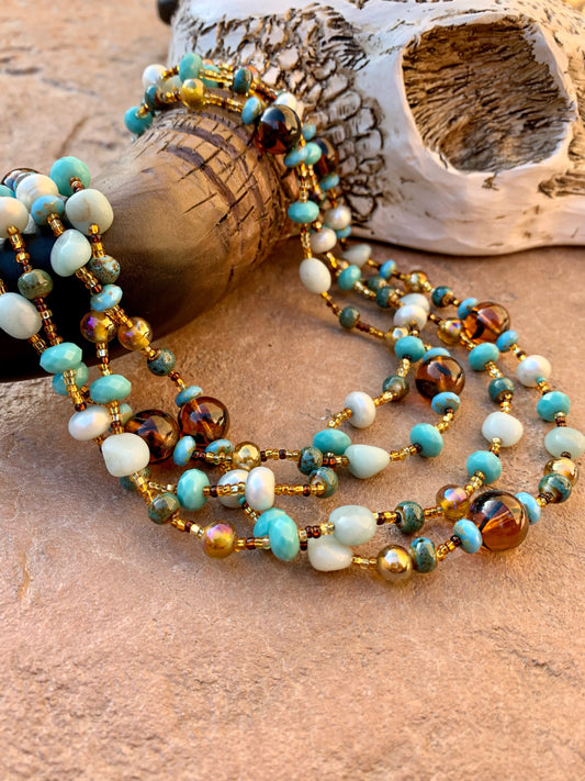 Czech glass with pearls