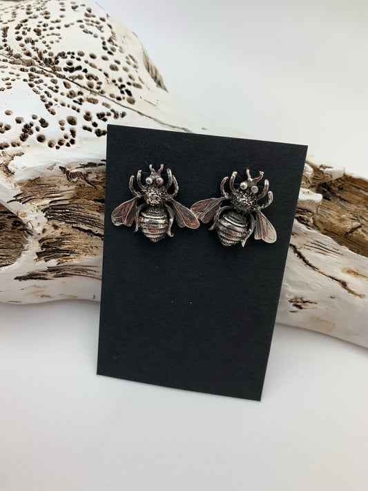 Large Bumble Bee Earrings