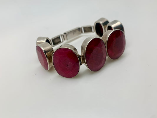 Raw ruby bracelet